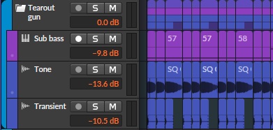 Tearout bass layers: sub, tone and transient